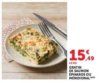 Gratin de Saumon Épinards ou Méridional