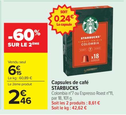 Capsules De Café Starbucks