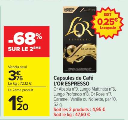 Capsules de café L'OR Espresso