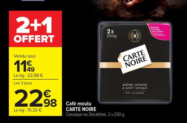 Café Moulu Carte Noire