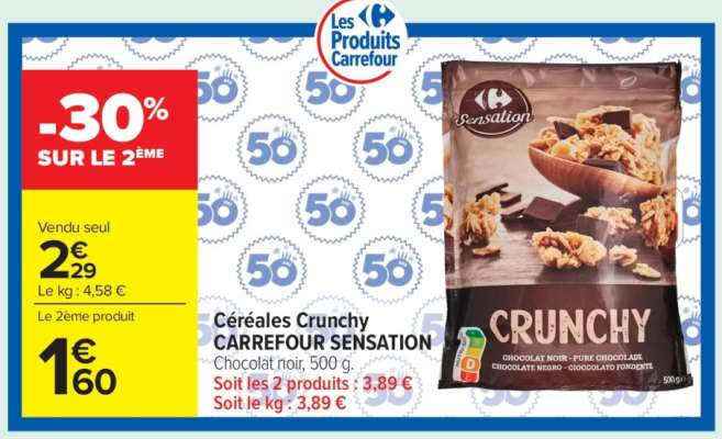Céréales Crunchy CARREFOUR SENSATION