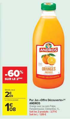 Pur jus "Offre découverte" ANDROS