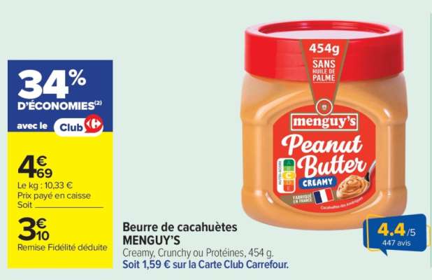 Beurre de Cacahuètes 'Menguy's'