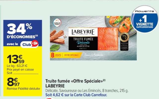 Truite fumée "Offre spéciale" LABEYRIE