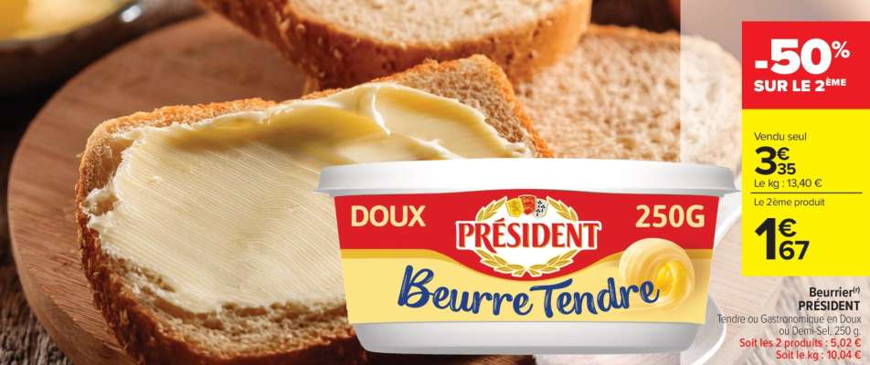Beurre Tendre Président