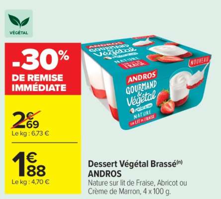 Dessert Végétal Brassé ANDROS