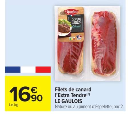 Filets de canard 'l'extra tendre' 'Le Gaulois'