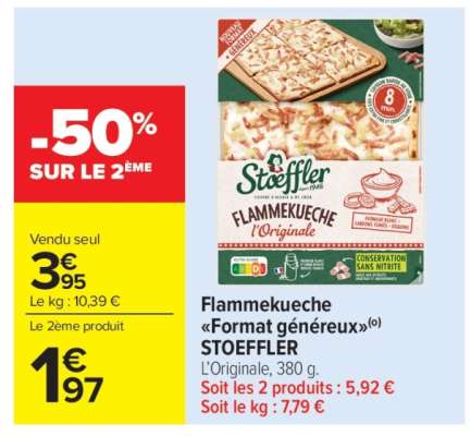 Flammekueche «Format généreux»