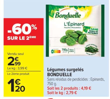 Légumes surgelés BONDUELLE
