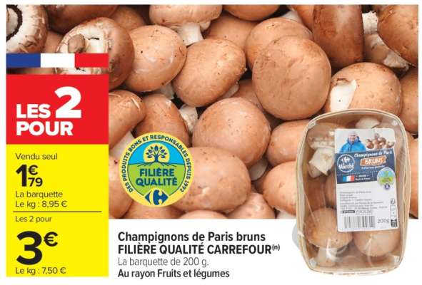 Champignons de Paris bruns