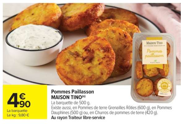 Pommes paillasson MAISON TINO