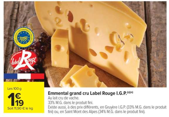 Emmental Grand Cru Label Rouge I.G.P.