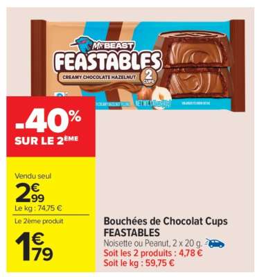 Bouchées de Chocolat Cups FEASTABLES