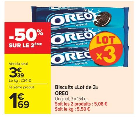 Biscuits «Lot de 3» OREO