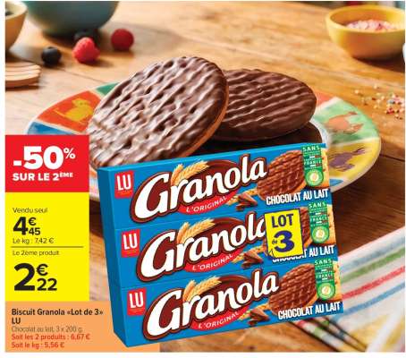 Biscuit Granola "Lot de 3" LU