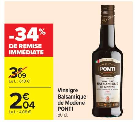 VINAIGRE BALSAMIQUE DE MODÈNE “PONTI”
