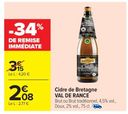 Cidre de Bretagne VAL DE RANCE
