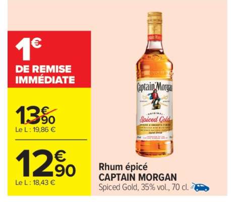 Rhum épicé CAPTAIN MORGAN