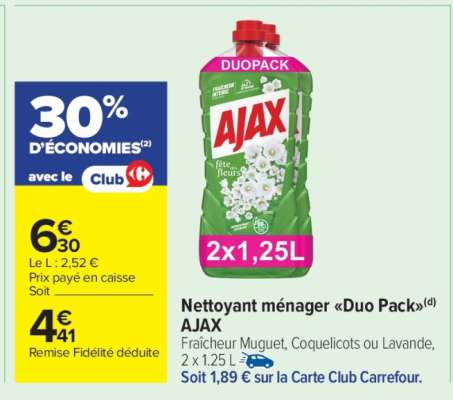 Nettoyant ménager «Duo Pack» AJAX