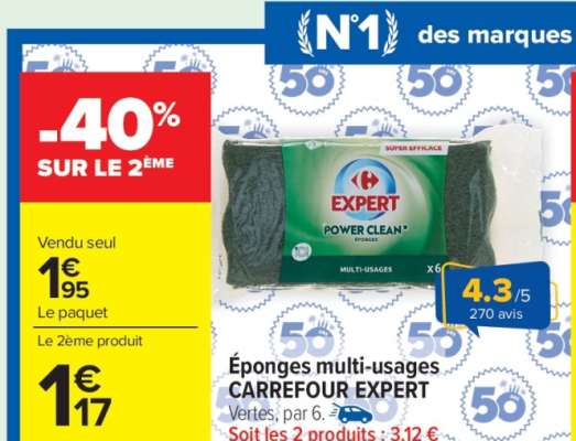 Éponges Multi-usages CARREFOUR EXPERT