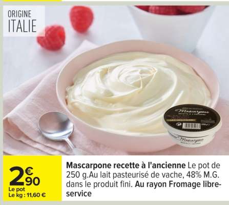 Mascarpone recette à l'ancienne