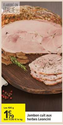 Jambon cuit aux herbes Leoncini