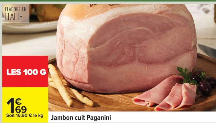 Jambon cuit Paganini