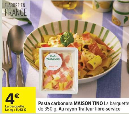 Pasta carbonara MAISON TINO