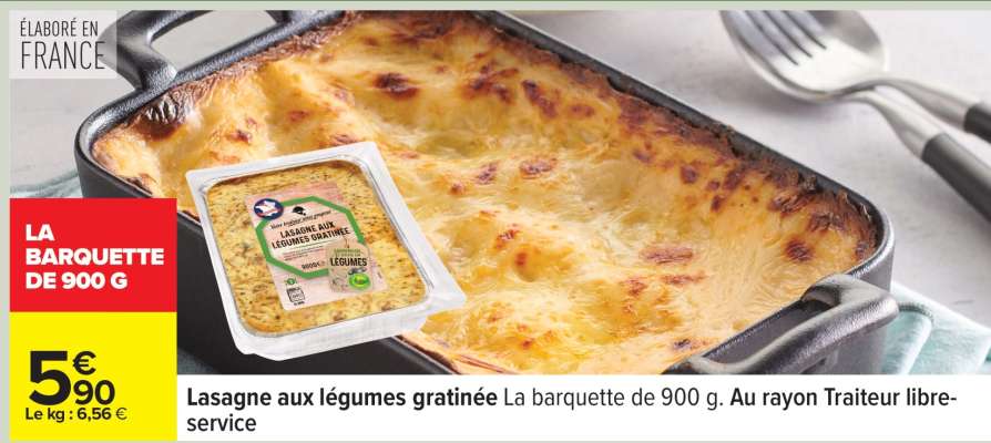 Lasagne aux légumes gratinée