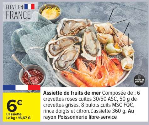 Assiette de fruits de mer