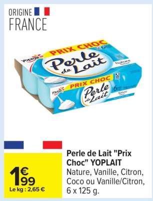 Perle de Lait "Prix Choc" YOPLAIT