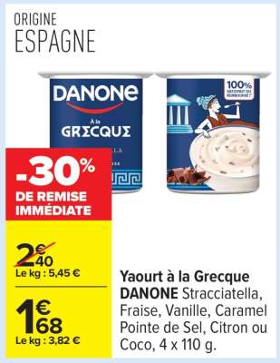 Yaourt à la grecque DANONE