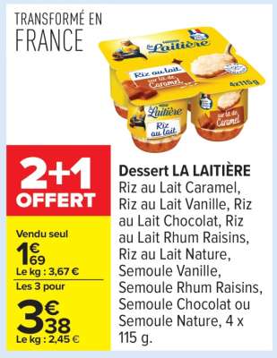 Dessert LA LAITIÈRE
