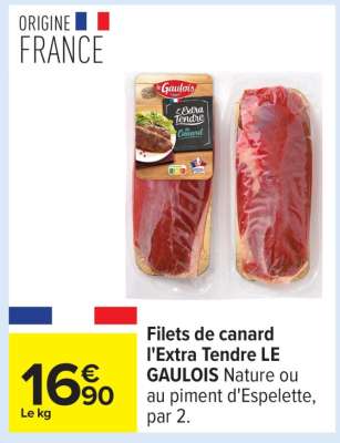 Filets de canard 'l'extra tendre' 'Le Gaulois'