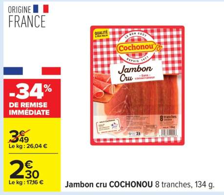 JAMBON CRU 'COCHONOU'