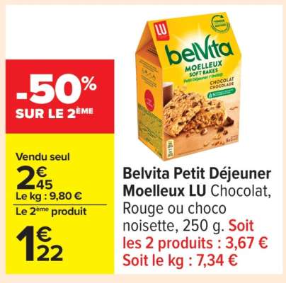 Belvita Petit Déjeuner Moelleux LU
