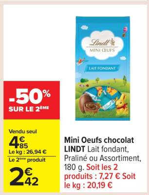 Mini Oeufs chocolat LINDT