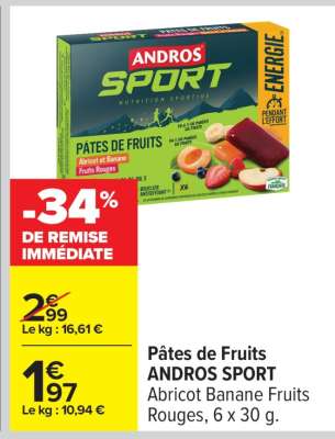 PATES DE FRUITS “ANDROS SPORT”