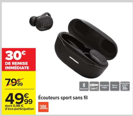 Écouteurs sport sans fil