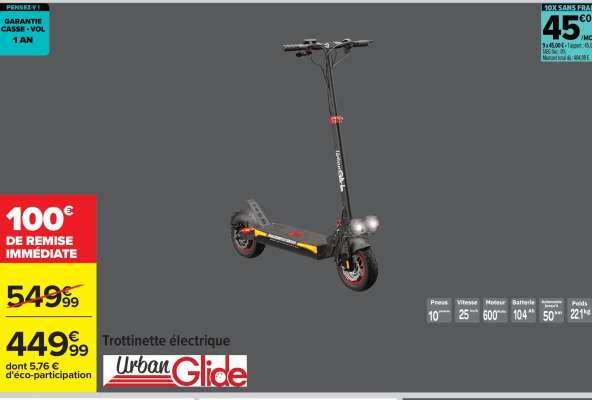 Trottinette électrique Urban Glide