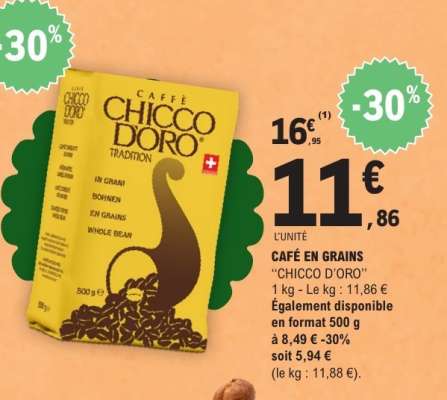 CAFÉ EN GRAINS "CHICCO D'ORO"