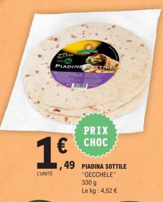 PIADINA SOTTILE "GECCHELE"