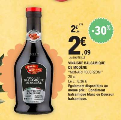 VINAIGRE BALSAMIQUE DE MODÈNE "MONARI FEDERZONI"