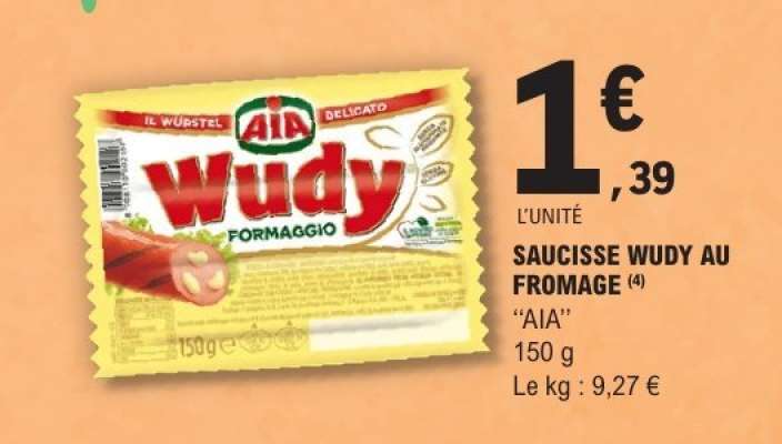 SAUCISSE WUDY AU FROMAGE