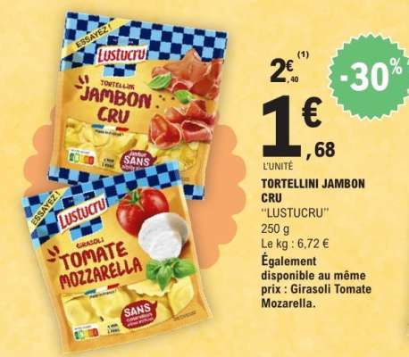 Tortellini jambon cru