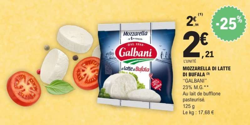 MOZZARELLA DI LATTE DI BUFALA