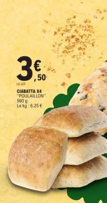 CIABATTA X4 "POULAILLON"