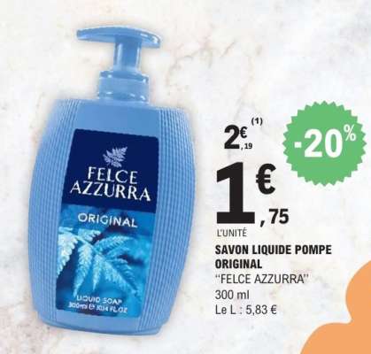 SAVON LIQUIDE POMPE ORIGINAL "FELCE AZZURRA"