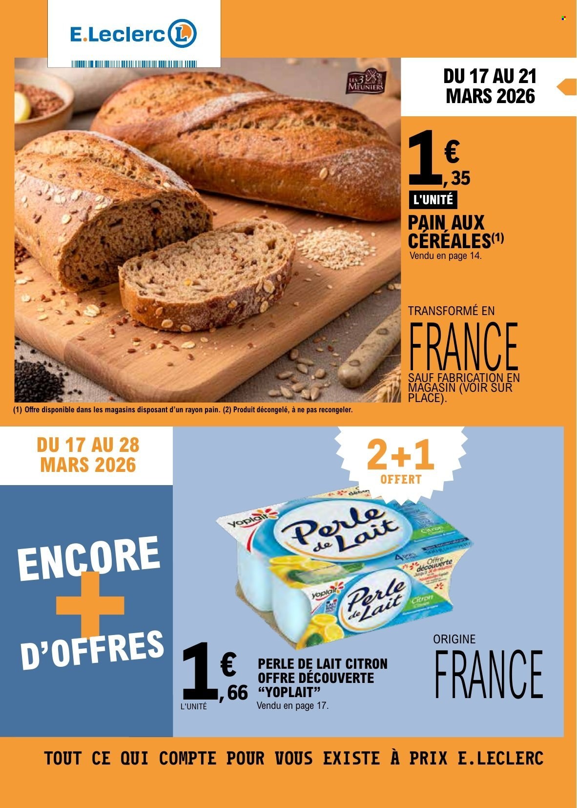 Catalogue E.Leclerc - 17/03/2026 - 28/03/2026. Page 1