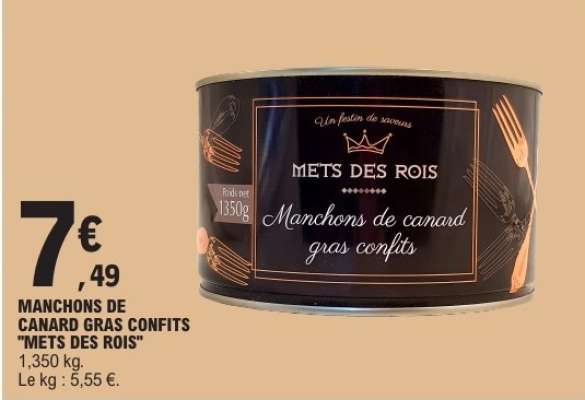 MANCHONS DE CANARD GRAS CONFITS "METS DES ROIS"